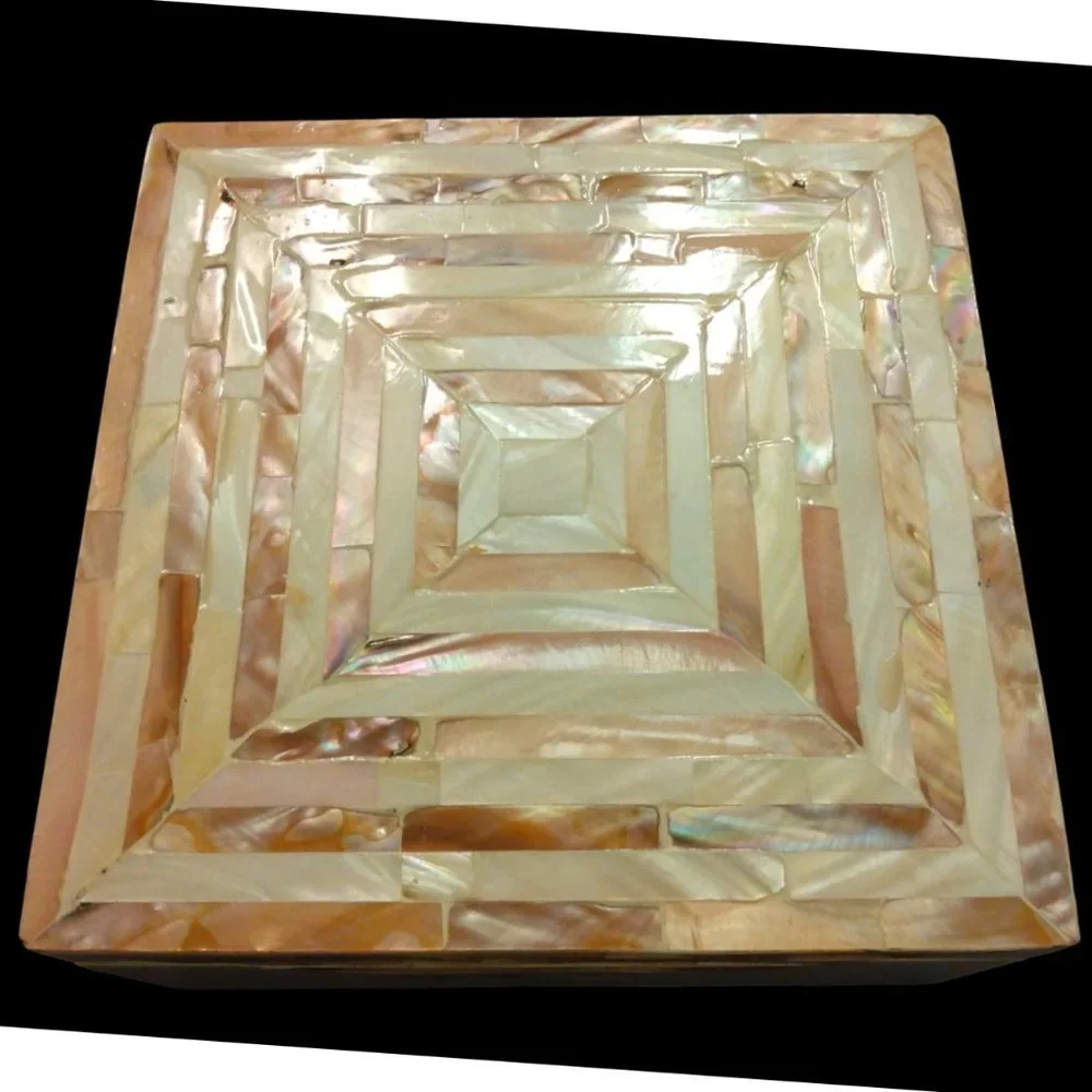 Handmade Natural Mother of Pearl Inlay Decorative Jewelry & Storage Box